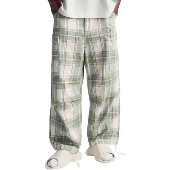 Zara X Rhuigi Rhude Check Plaid Cargo Pants Men's 30x32 Wide Leg Baggy‎ - Picture 1 of 9